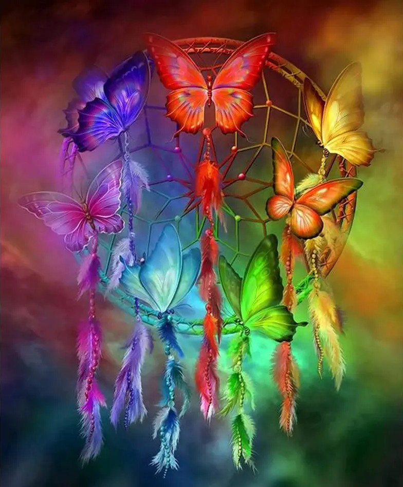 Amparo Miranda® Malování podle čísel Lapač snů s motýly