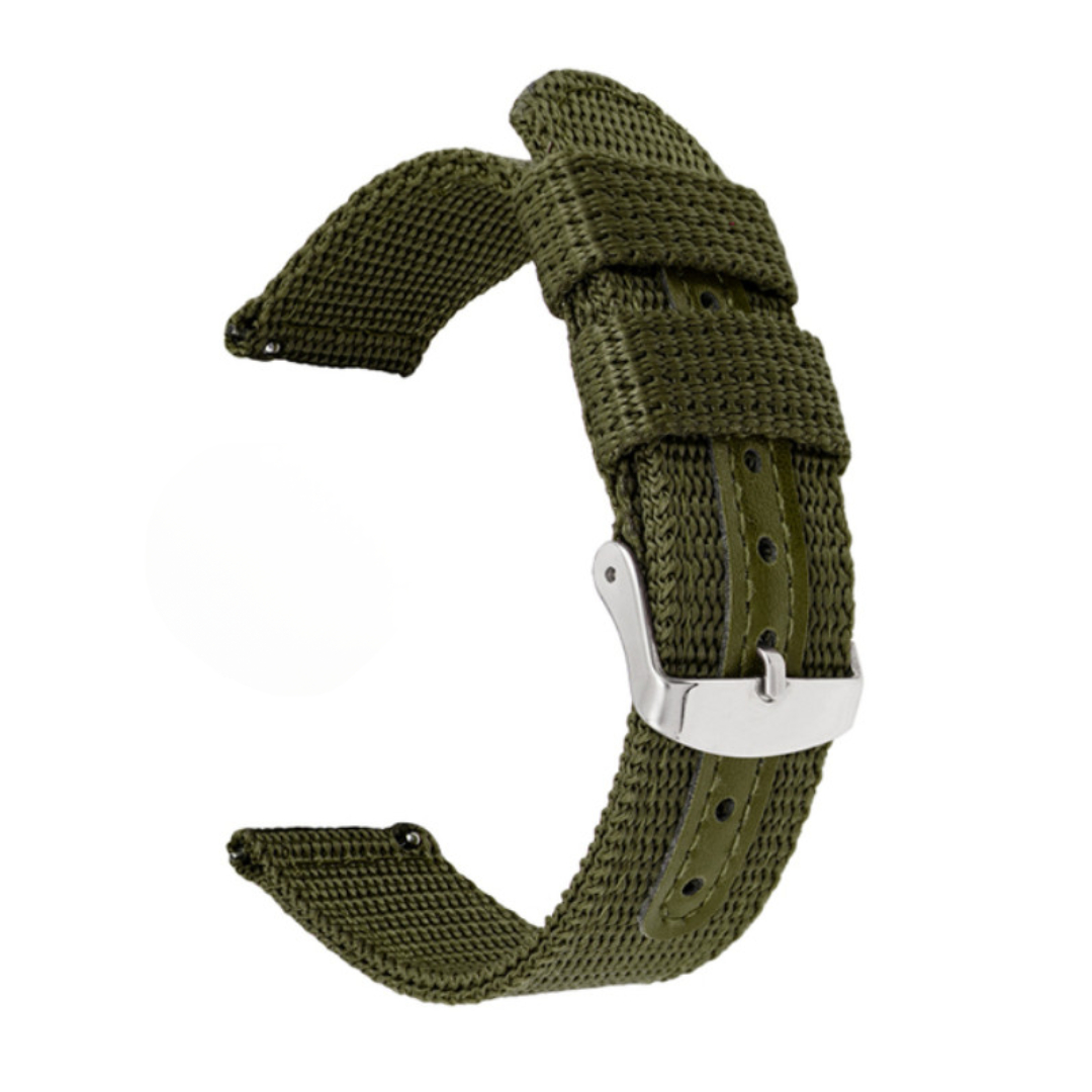 Amparo Miranda® Řemínek na hodinky Military GT2 zelený, Šířka řemínku 20 mm