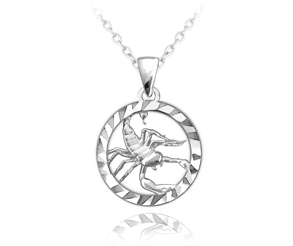 Minet Stříbrný náhrdelník Zodiac JMAS940, Znamení zvěrokruhu Štír